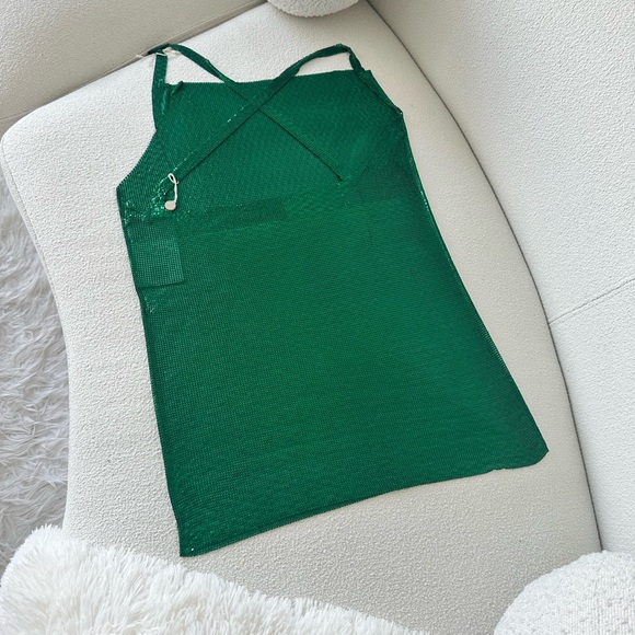 FANNIE SCHIAVONI Hailey Dress in Green size small - Picture 11 of 15